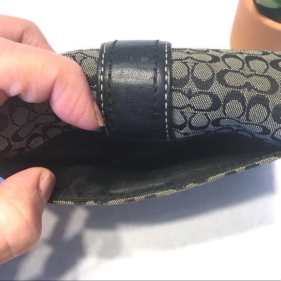 Authentic Black Coach Monogram Wallet - Picture 5 of 6